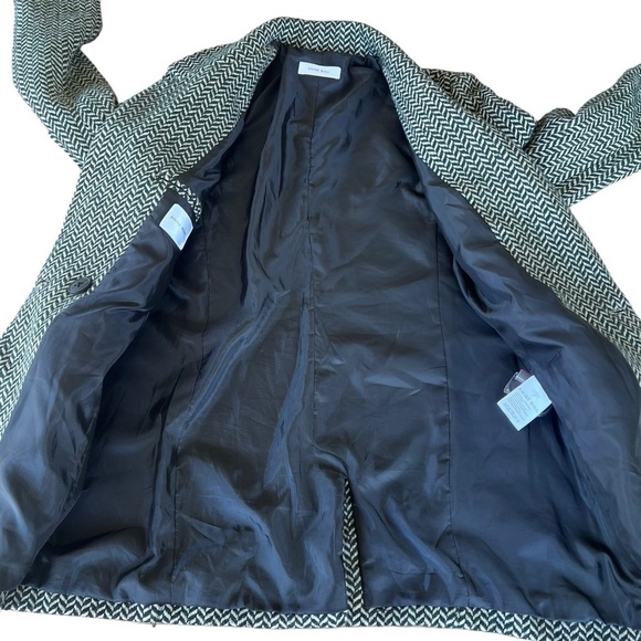 ANINE BING Fishbone Blazer Wool Blend Relaxed Fit Women’s XS Black/Green/White - Picture 6 of 15